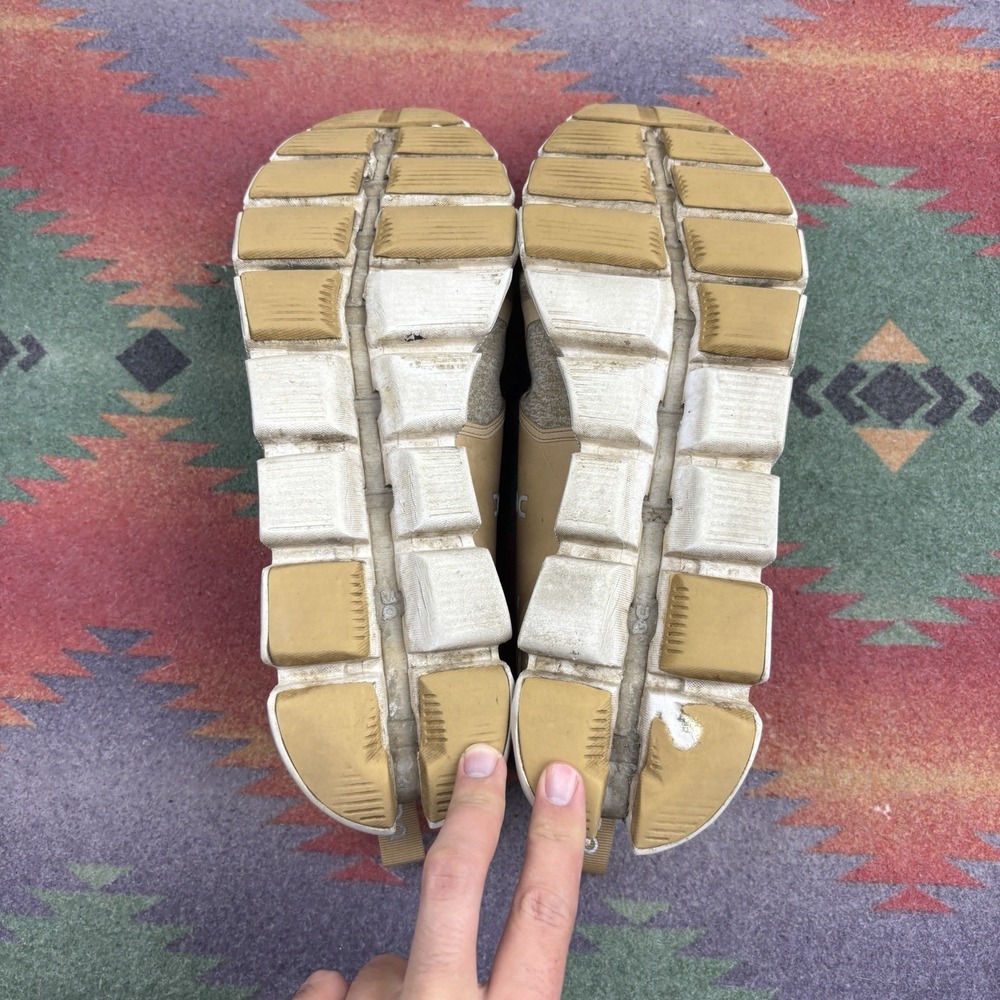 On Cloud 5‎ Running Shoes Sneakers Mens 12.5 Dune Terry Cloth Beige - Picture 8 of 11